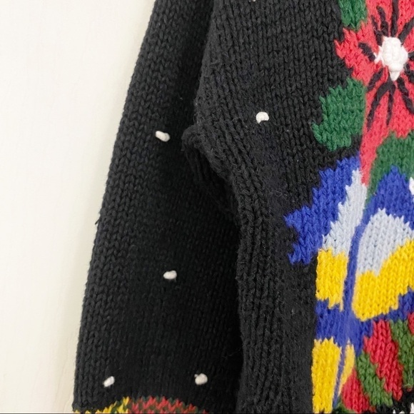 Vintage Ugly Christmas Tree Bear Bobble Hand Knit Sweater - Picture 10 of 11